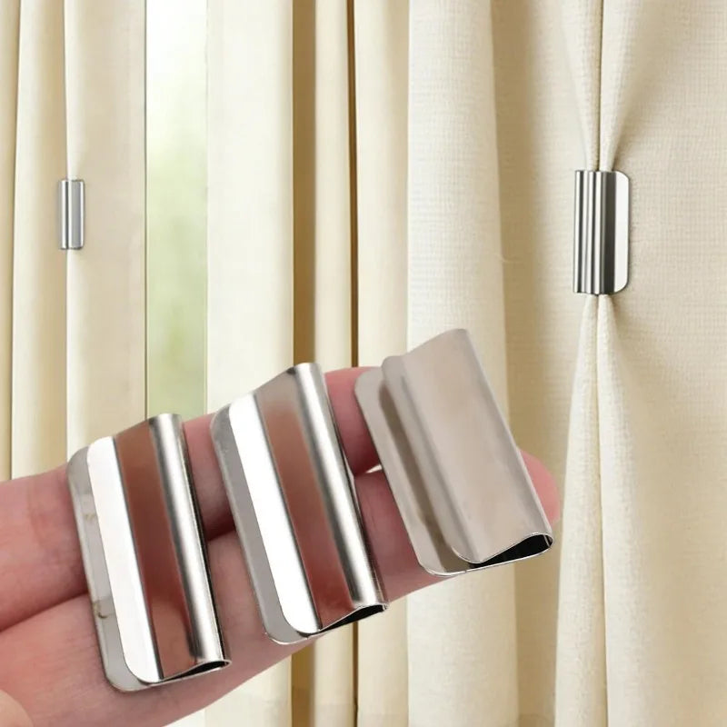 clips magnétiques rideaux argentés modernes empêcher fuite lumière chambre maison 12 paires 24 pièces