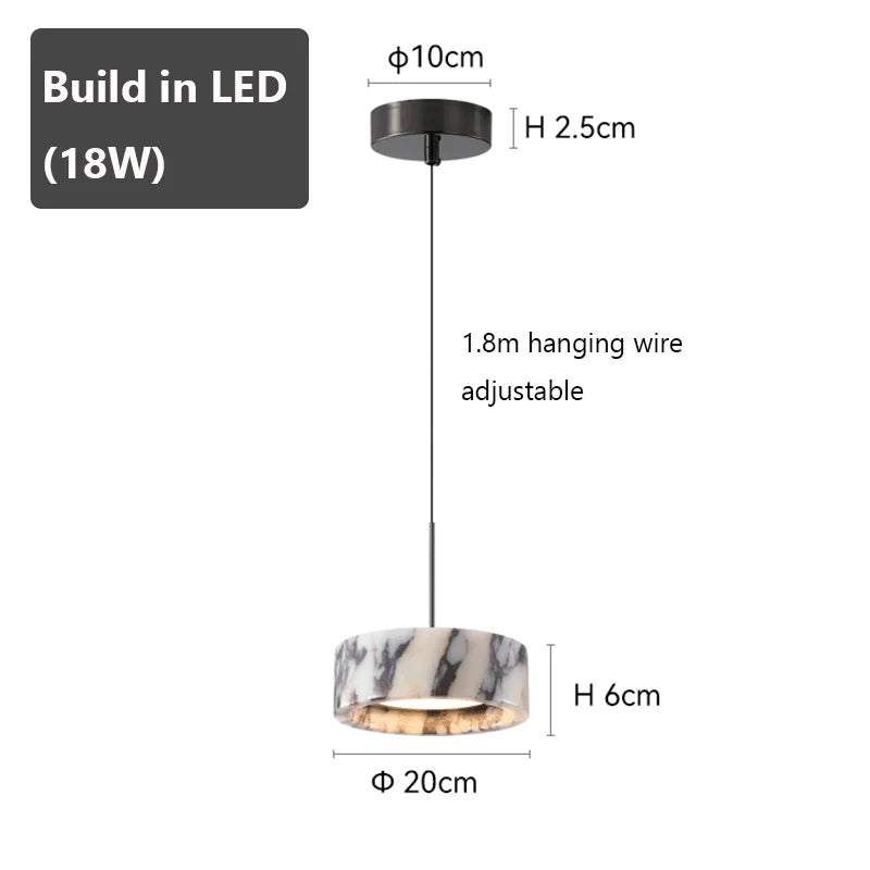 suspension lumineuse marbre blanc gris noir moderne câble suspendu contemporain chambre salon étude