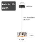 suspension lumineuse marbre blanc gris noir moderne câble suspendu contemporain chambre salon étude