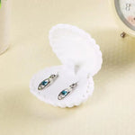 boîte bijoux coquillage blanc rose bleu classique anneaux rangement bague collier