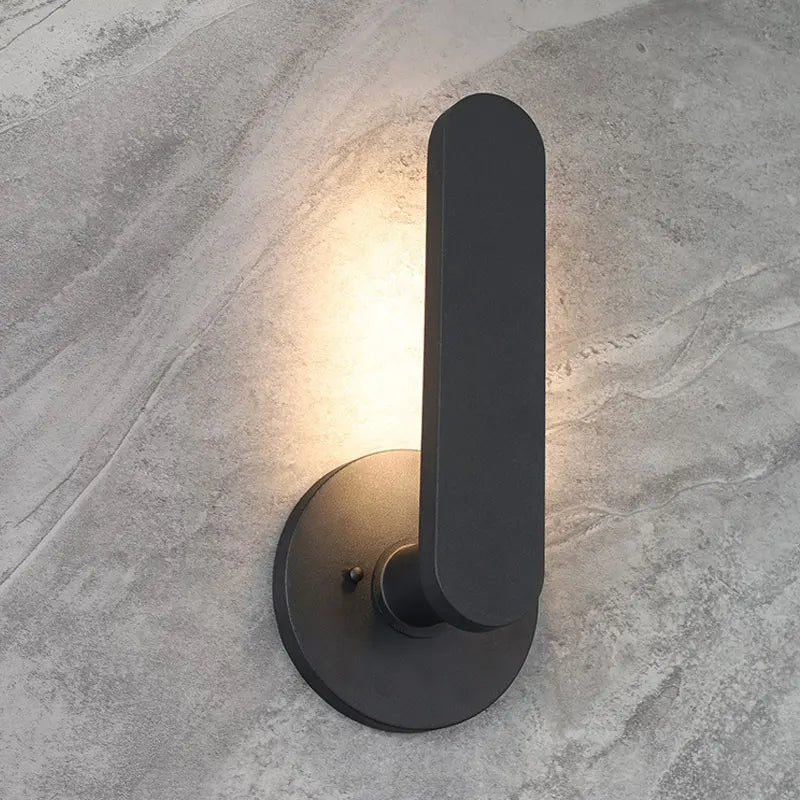 lampe murale moderne noir mat ip65 led minimaliste aluminium hydrofuge