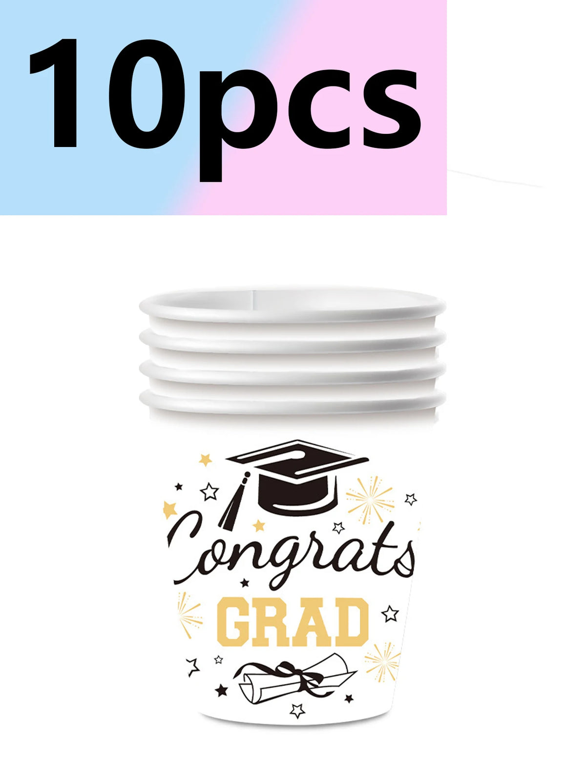 assiettes carton blanc noires or motifs graduation étoiles losanges fêtesscrição titre respecte critères demandés