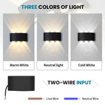 applique murale led moderne noir blanc 6w 2492000lm cuisine chambre salon entréeétude