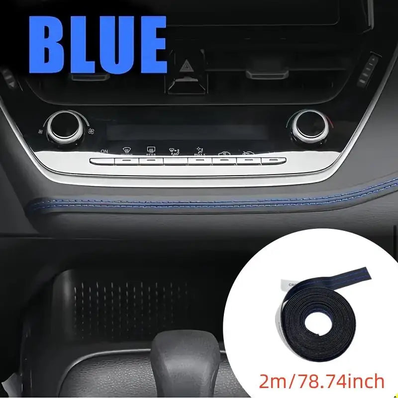 bande decorative adhésive polyuréthane noir rouge bleu blanc intérieur voiture