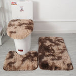 tapis bain doux moderne ensemble pièces coussin toilette antidérapant