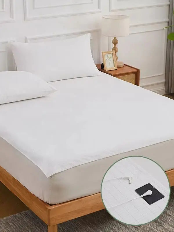 drap housse blanc rayures fines vertical moderne lit adulte 153x203cm 180x213cm 193x203cm 60x265cm 68x132cm