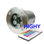 Spot LED argenté moderne télécommande éclairage extérieur IP67 12W 18W 9W