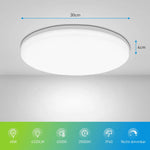 lampe led moderne 15cm 18w 18cm 24w 23cm 36w 30cm 48w blanc
