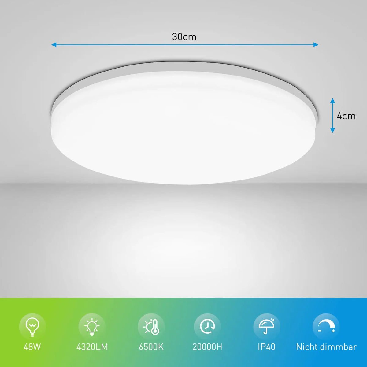 lampe led moderne 15cm 18w 18cm 24w 23cm 36w 30cm 48w blanc