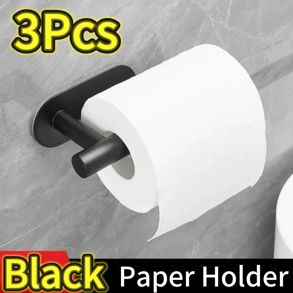 porte papier adhésif moderne noir blanc texture mat salle bains cuisine