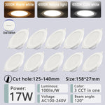 ampoule led downlight spot blanc moderne interrupteur gradateur 3000k 4000k 6000k 10w 24w