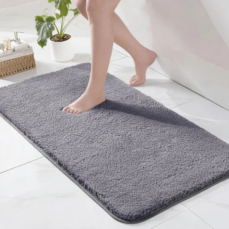 tapis bain moderne bleu marine coton doux non glissant salle bain 20x24 24x36 24x47