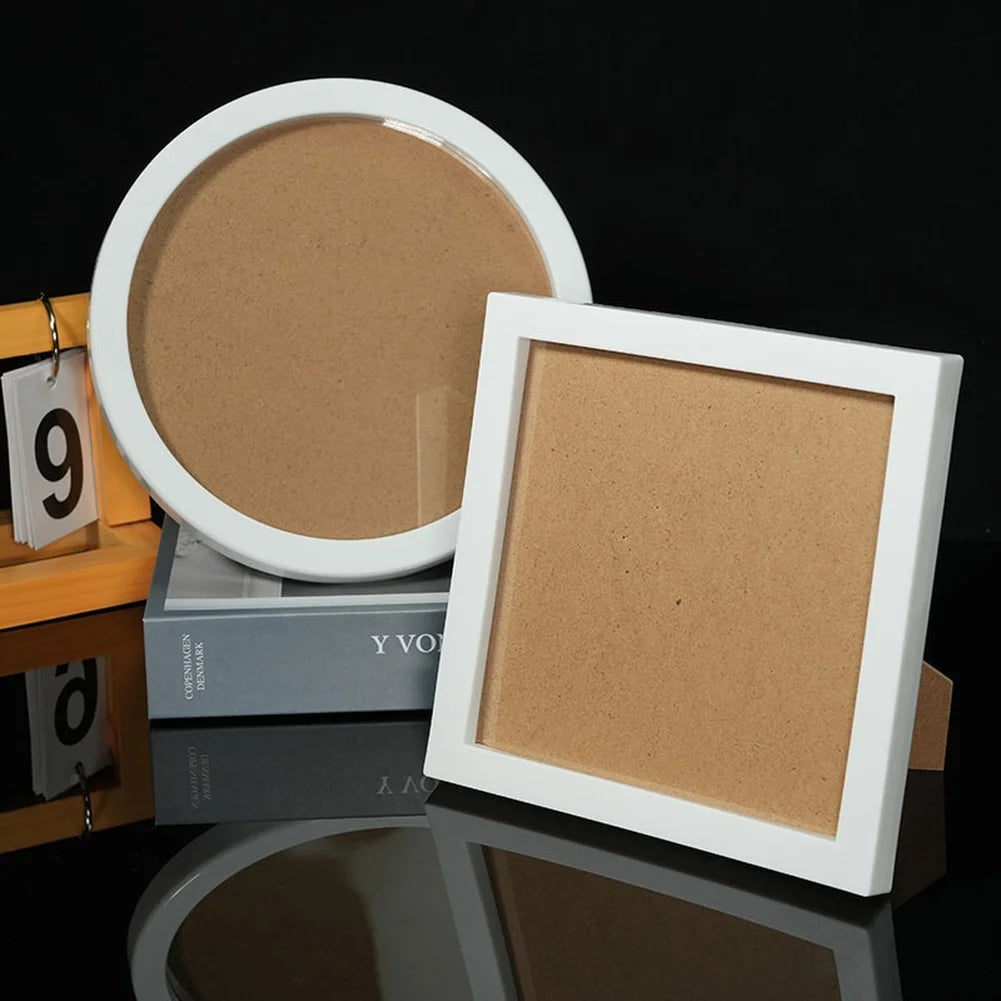 cadres photo blanc beige plastique moderne minimaliste sans fixation projet diy