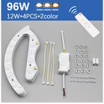 Module LED 72W 96W blanc circulaire points lumineux moderne aimants remote control infrared