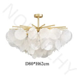 Suspension lumineuse moderne cristal blanc translucide doré bulles savon 90 260V