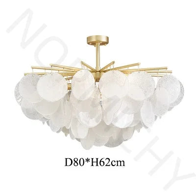 Suspension lumineuse moderne cristal blanc translucide doré bulles savon 90 260V