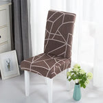 housse chaise moderne stretch imprimé floral rayures geometriques gris noir bleu beige marronwasher removable