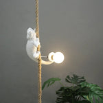 lampe suspendue moderne or orange blanc noir singe lézard brillant résine e27