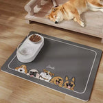 tapis anti dérapant absorbant chiens motif dessins animés moderne gris bol