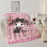 couverture polaire dessins animés coeurs rubans fleurs toutes saisons moderne hand wash polyester
