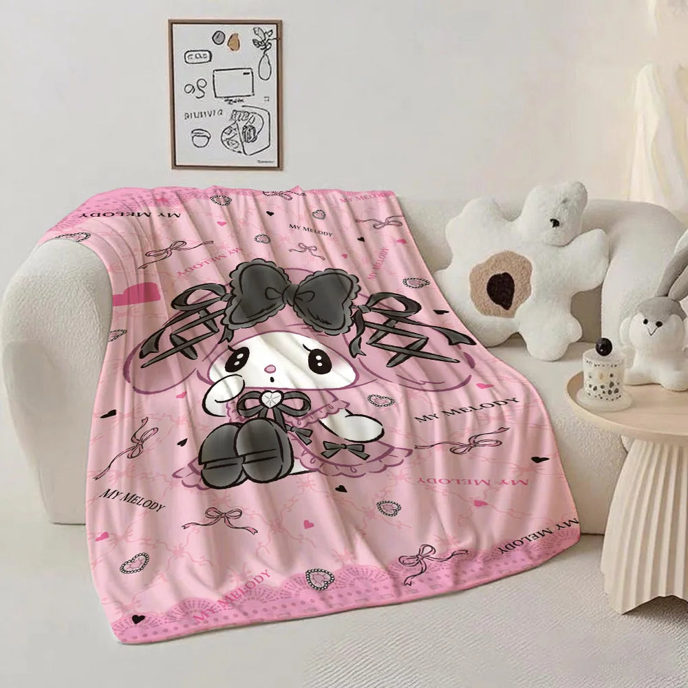 couverture polaire dessins animés coeurs rubans fleurs toutes saisons moderne hand wash polyester