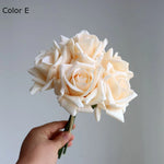 bouquet roses artificielles soie blanc rose pâle rouge décoration mariage intérieur élégant fixations ruban