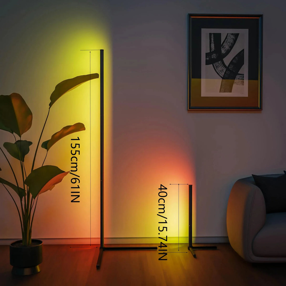 lampe led moderne noire rgb controle application télécommande flux 249 2000w aluminium