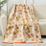 couverture bain coton fleur bleue jaune rapide absorbante machine ethnique traditionnelle
