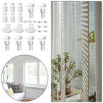 clips rideau blanc modernes 36 pièces accessoires volets plastique fixations