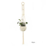 support plante suspendue macramé blanc cassé boho pot fleurs décoration balcon intérieur jardin