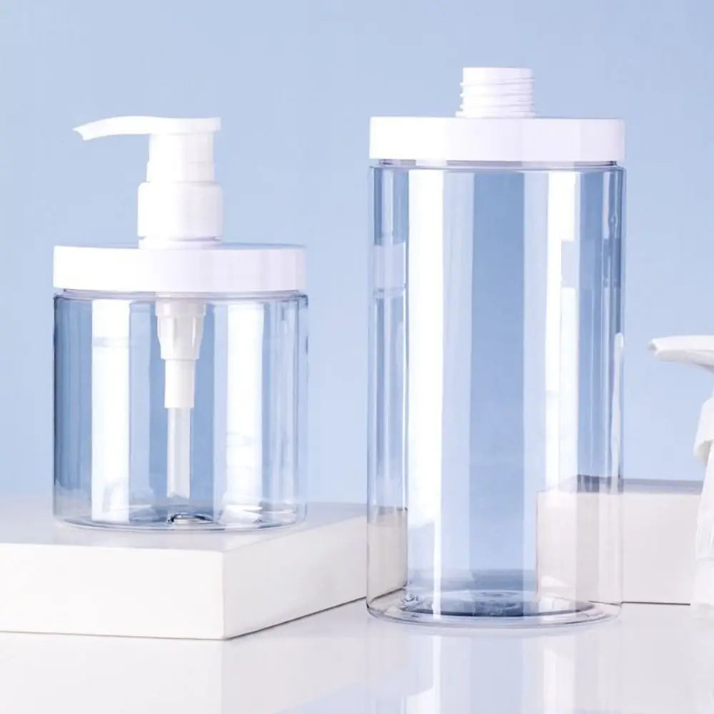 distributeur savon liquide 500 1000 ml pompe bouteille transparent moderne rechargeable