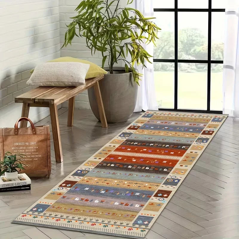 tapis multicolore moderne rayures ethnique adhésif salon chambre extérieur commercialisation