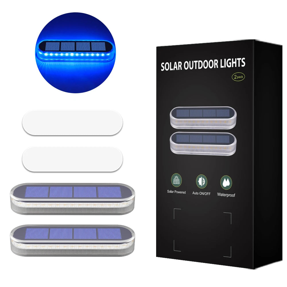 éclairage solaire escaliers terrasse 30 led blanc bleu ip68 adhésifextérieur moderne auto allumage 60249lm