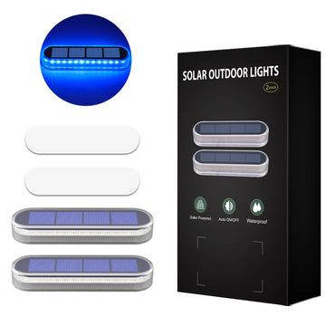 éclairage solaire escaliers terrasse 30 led blanc bleu ip68 adhésifextérieur moderne auto allumage 60249lm