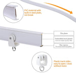 rideau polonais flexible blanc moderne facile 2m 3m 5m 6m monté mur