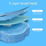 brosse wc douce silicone longue poils blanc bleu moderne pratique fixe adhésif boite rangement
