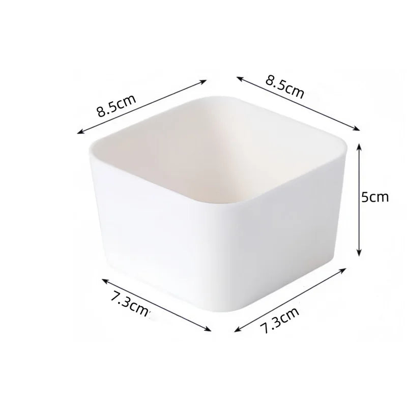 boîtes rangement blancs modernes tiroirs diverses tailles minimalistes organisation maison