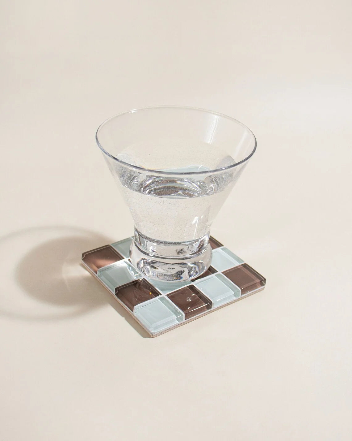 coasters verre mosaïque couleurs vives moderne maison decoration jouets adultes cocktail