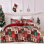 Chambre décorée avec la housse de couette Noël et accessoires assortis