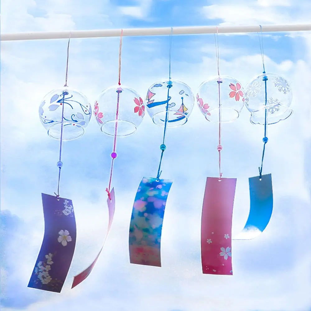 pendentif artisanal wind chime transparent fleurs chats bateaux feu dartifice fenetre decorationextérieur