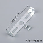 support mural suspension argenté vis fixations industriel 45mm 55mm 65mm 75mm 85mm 95mm 105mm