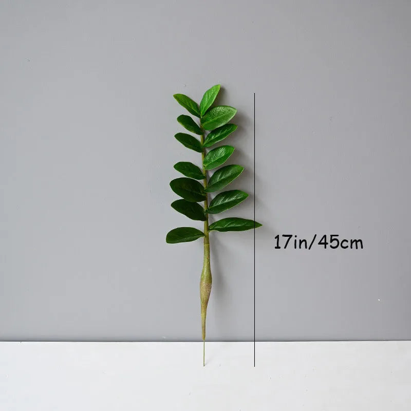 plante artificielle branches vertes feuilles ovales moderne décoration intérieure pot osier 65cmextérieur exposition