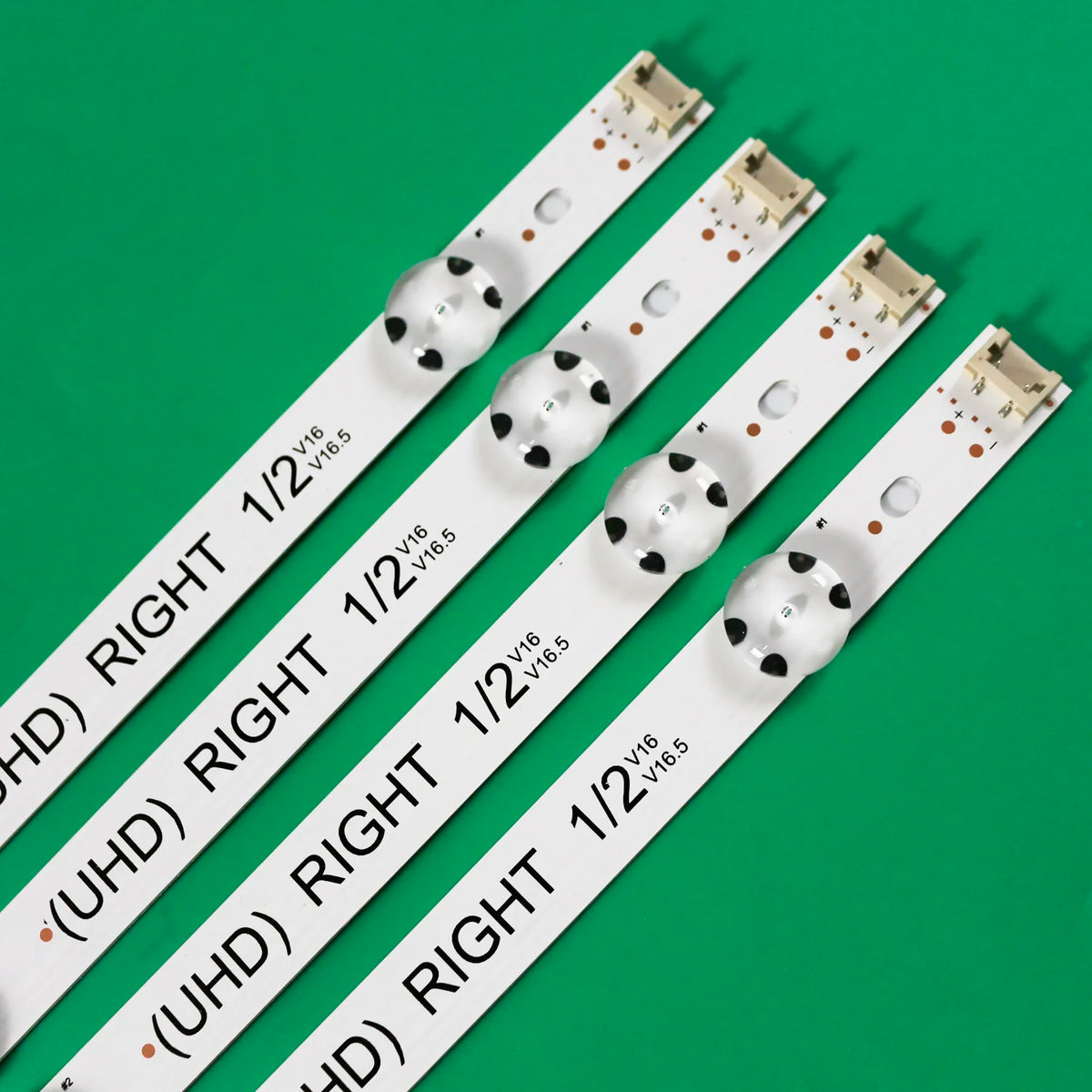 bande lumineuse led blanc imprimée points noirs moderne clips fixation commandes
