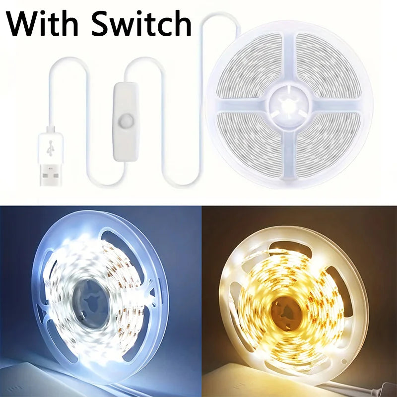 ruban led blanc chaud smd 2835 moderne adhésif cuttable rétroéclairage décoration enceinte usb