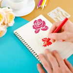 gabarits motifs floraux modernes blancs peinture scrapbooking coloration 20 pièces