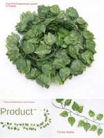 guirlande artificielle vigne soie extérieure feuilles vertes naturel accrochable fête maison decoration