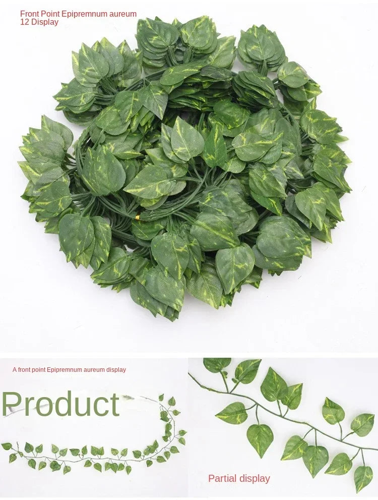 guirlande artificielle vigne soie extérieure feuilles vertes naturel accrochable fête maison decoration