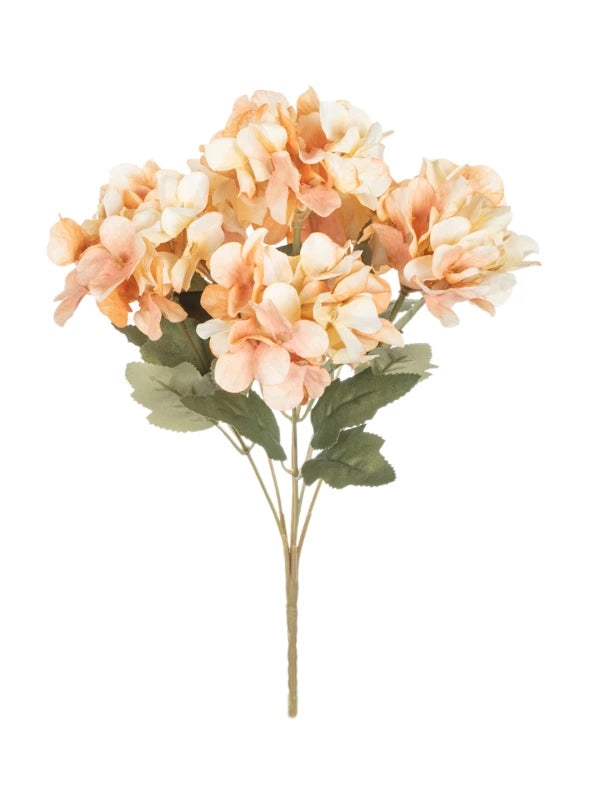 bouquet fleurs artificielles hortensia blanc rose bleu classique decoration maison anniversaire mariage