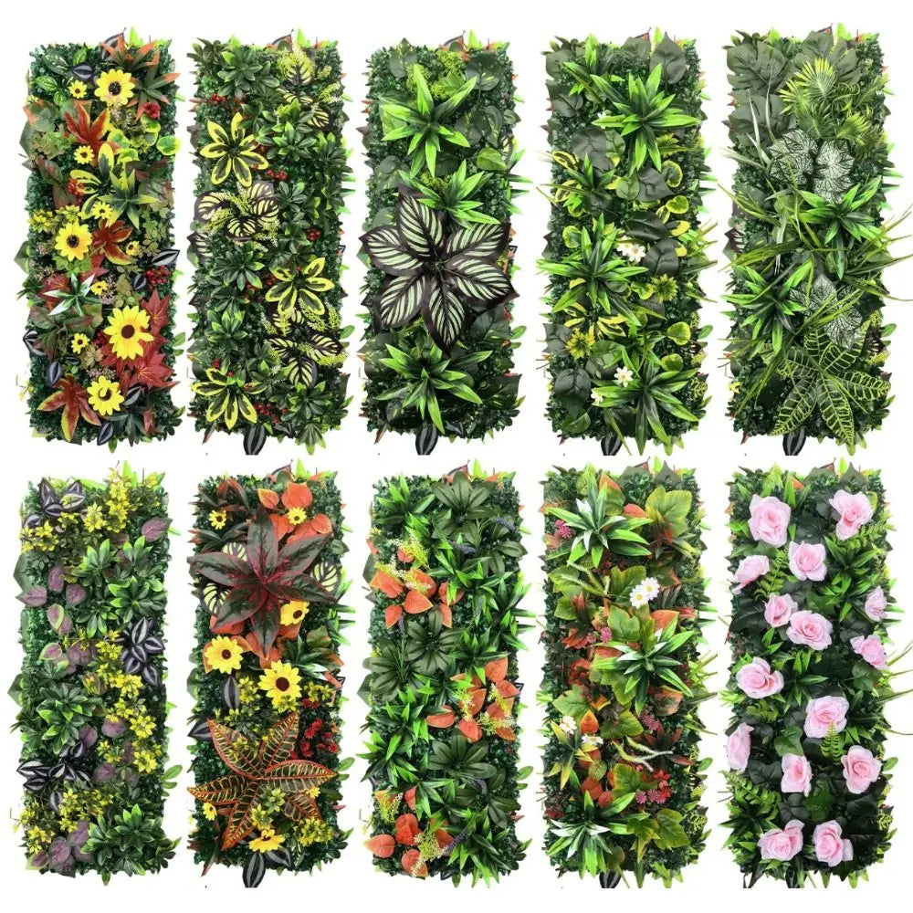 tapis fleurs artificielles décoration intérieure moderne végétal branches feuilles diverses opaques anniversaire fixations murales