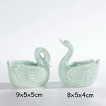 petit cache pot ceramique bleu motif poisson marin decoratif plante succulente maison